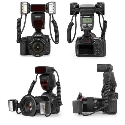 For Canon TTL Oral Insect Insect Teeth Ring Light YONGNUO YN24EX Macro Ring Flash Speedlite(Black) by YONGNUO