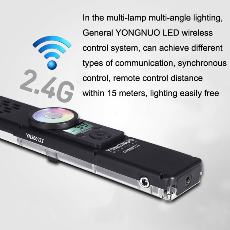 YONGNUO YN360III RGB Colorful Stick Light Hand Holds LED Photography Fili Lights, Spec: Standard by YONGNUO