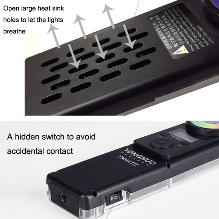 YONGNUO YN360III RGB Colorful Stick Light Hand Holds LED Photography Fili Lights, Spec: Standard+Soft Light Box by YONGNUO