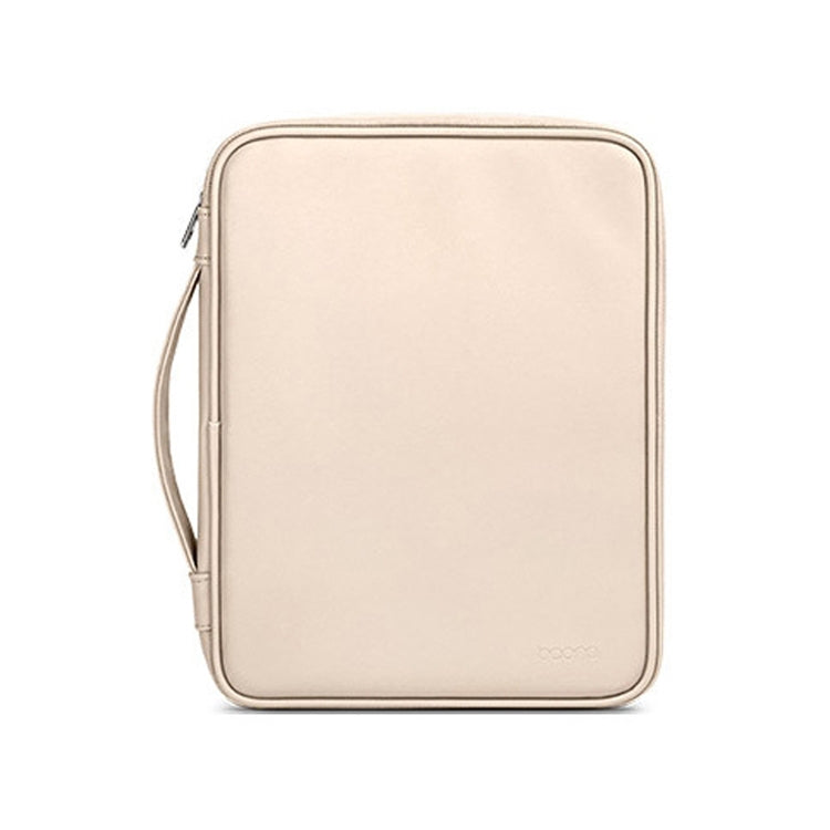 Baona BN-Q015 Leather Waterproof Shock Absorbing Handheld Tablet Bag, Size: 10.9 inches(Apricot) by Baona