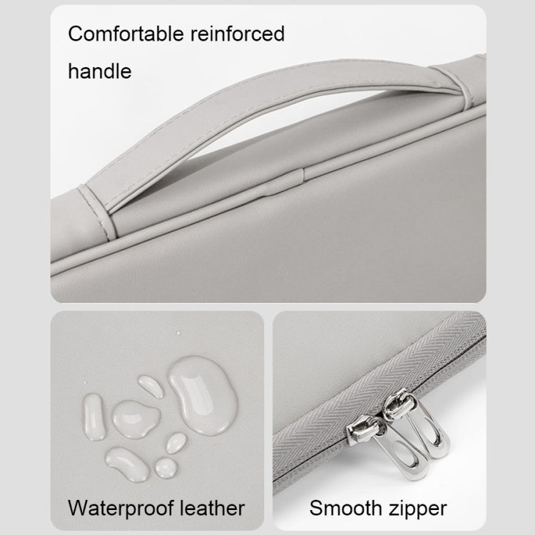 Baona BN-Q015 Leather Waterproof Shock Absorbing Handheld Tablet Bag, Size: 12.9 inches(Gray) by Baona