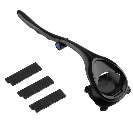 B5 Upgraded Version Manual 3 Knife Heads Back Shavers Long Handle Folded Removable Head Hair Removal by bashfashion