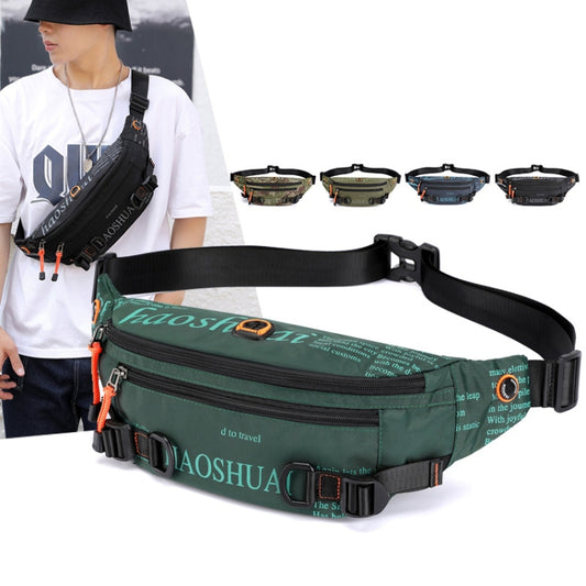 HAOSHUAI 5132 Outdoor Men Waist Bag Sports Running Chest Bag(Dark Green) by HAOSHUAI