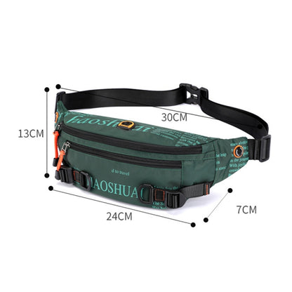 HAOSHUAI 5132 Outdoor Men Waist Bag Sports Running Chest Bag(Black) by HAOSHUAI