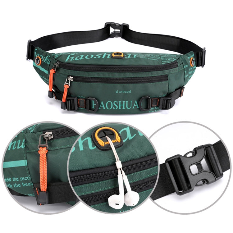 HAOSHUAI 5132 Outdoor Men Waist Bag Sports Running Chest Bag(Dark Blue) by HAOSHUAI