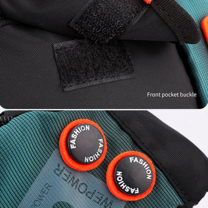 HAOSHUAI 5601 Men Leisure Waterproof Chest Bag Messenger Large Capacity Commute Bag(Gray Green) by HAOSHUAI