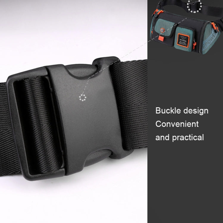 HAOSHUAI 5601 Men Leisure Waterproof Chest Bag Messenger Large Capacity Commute Bag(Gray Green) by HAOSHUAI