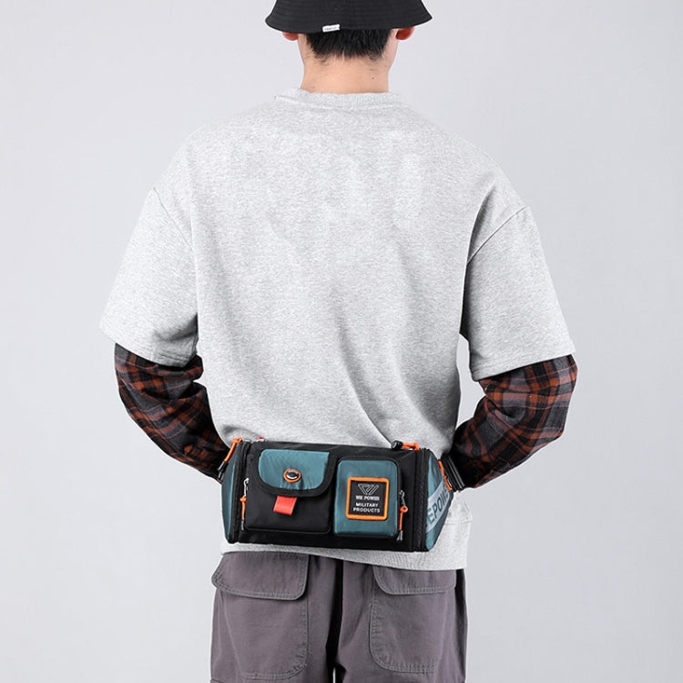 HAOSHUAI 5601 Men Leisure Waterproof Chest Bag Messenger Large Capacity Commute Bag(Grey) by HAOSHUAI