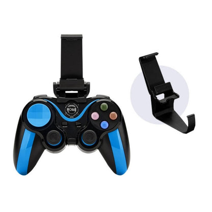VR SHINECON S9 For Android/iOS Phones Wireless Bluetooth Direct Play Game Handle With Holder(Blue Black) by VR SHINECON