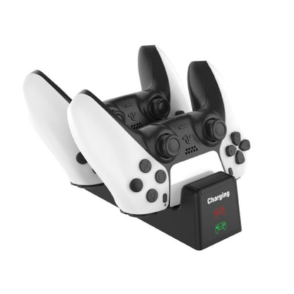 For PS5 SYP-1018 Gamepad Charging Bracket Dual Dock Charger with LED Indicator by bashfashion