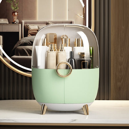 Cosmetic Desktop Dustproof Storage Box Skin Care Product Rack(Green) by bashfashion