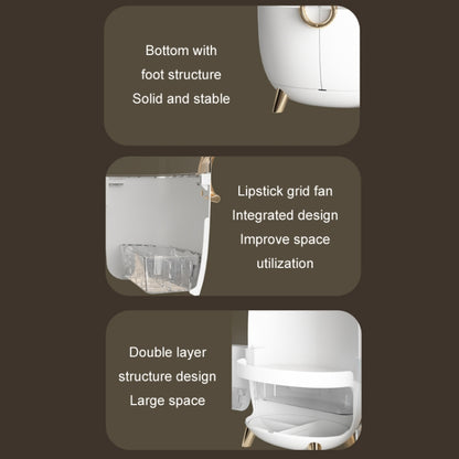 Cosmetic Desktop Dustproof Storage Box Skin Care Product Rack(Pink) by bashfashion