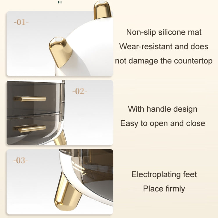 Desktop Dressing Table Cosmetic Dustproof Storage Box(Green) by bashfashion