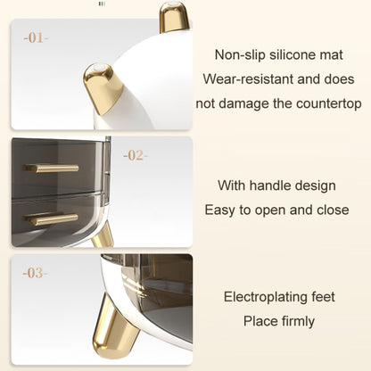 Desktop Dressing Table Cosmetic Dustproof Storage Box(Green) by bashfashion