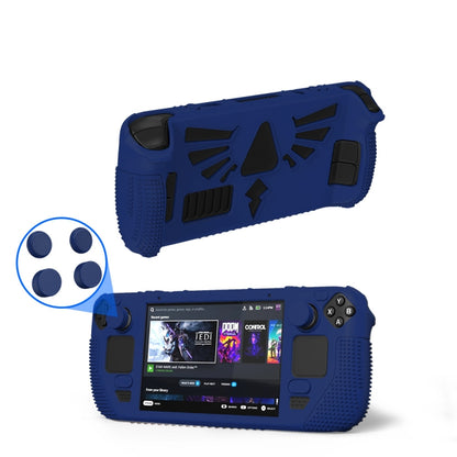 For Steam Deck V V4-1 Pocket Consoles Silicone Non-slip Protective Case with Holder Function(Blue) by bashfashion
