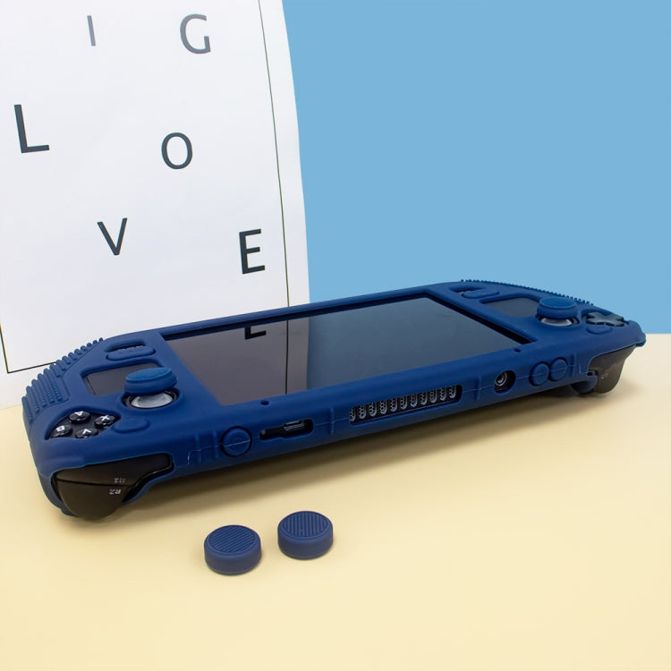 For Steam Deck V V4-1 Pocket Consoles Silicone Non-slip Protective Case with Holder Function(Blue) by bashfashion