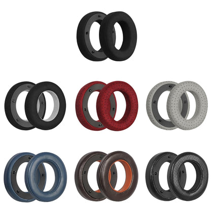 For Focal Clear MG Pro 2pcs Leather Breathable and Comfortable Headset Cover, Color: Fiber Red by bashfashion