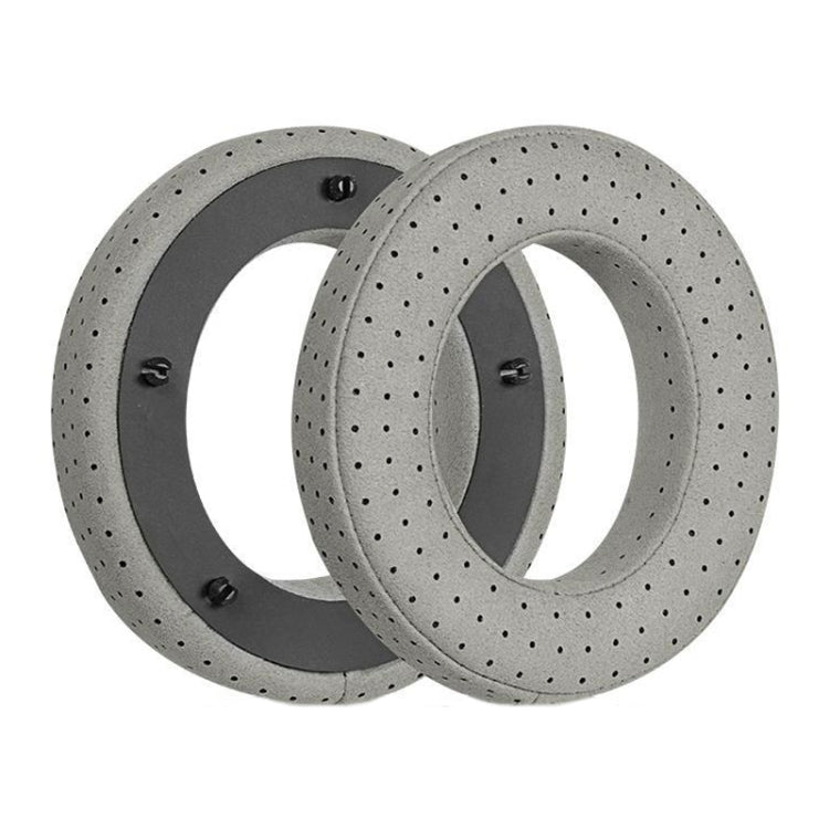 For Focal Clear MG Pro 2pcs Leather Breathable and Comfortable Headset Cover, Color: Fiber Gray by bashfashion