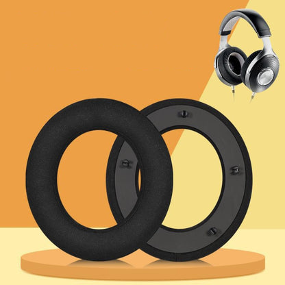 For Focal Clear MG Pro 2pcs Leather Breathable and Comfortable Headset Cover, Color: Fiber Gray by bashfashion