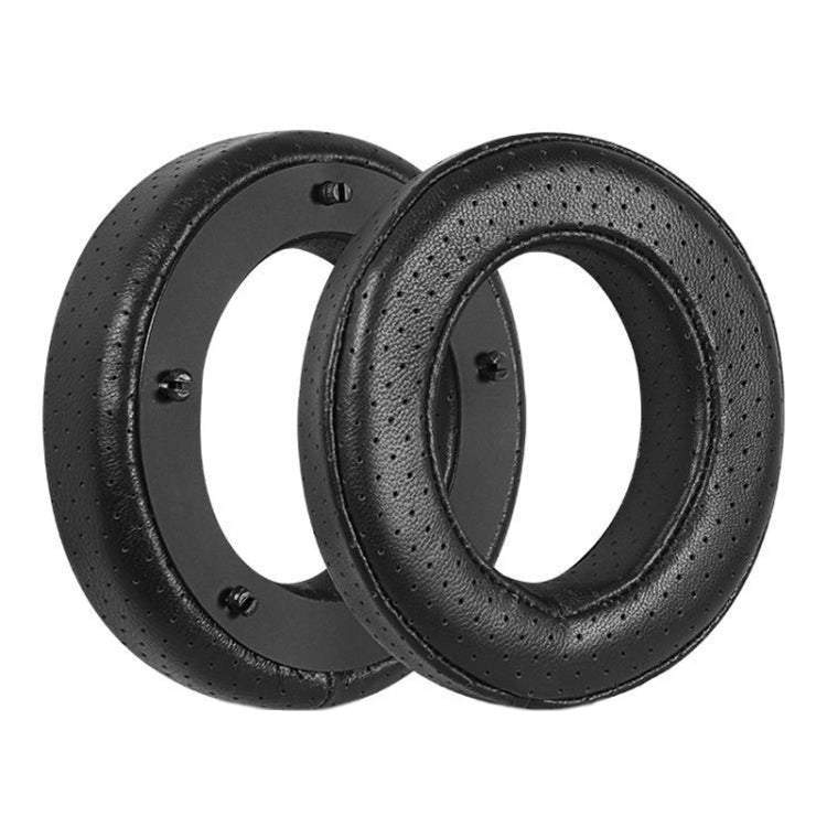 For Focal Clear MG Pro 2pcs Leather Breathable and Comfortable Headset Cover, Color: Lambskin Black by bashfashion