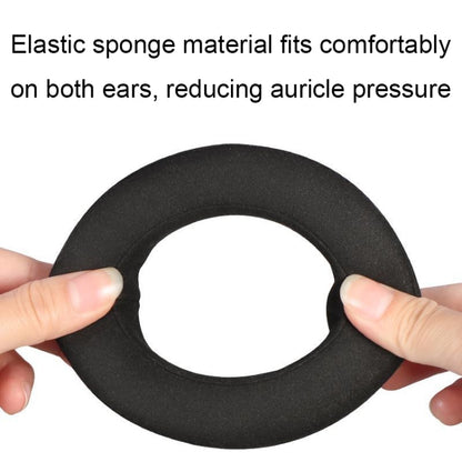 For Focal Clear MG Pro 2pcs Leather Breathable and Comfortable Headset Cover, Color: Lambskin Black by bashfashion