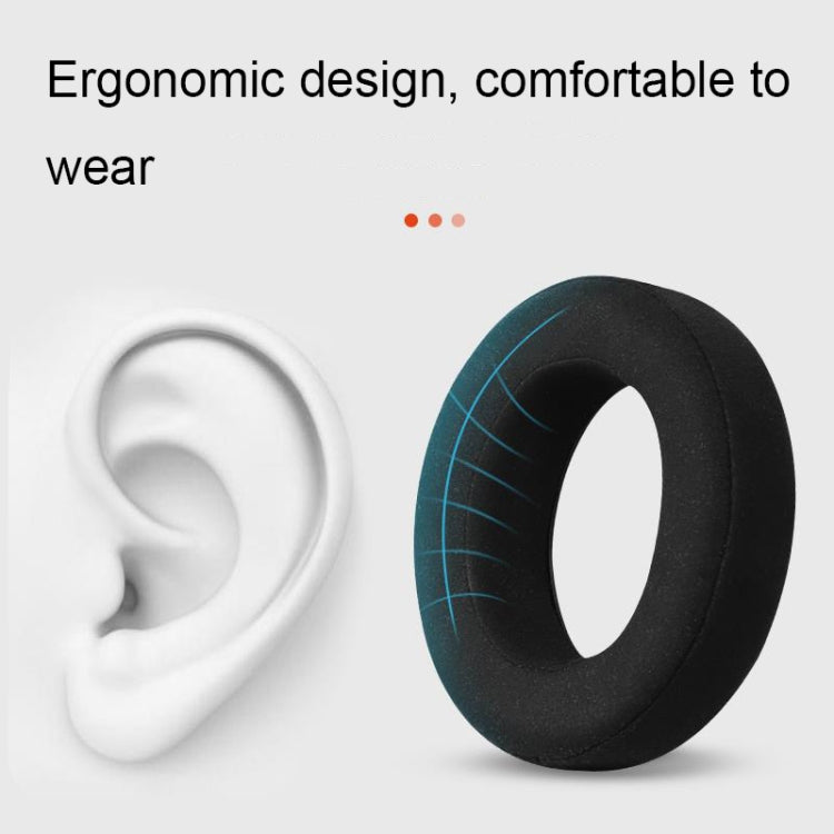 For Focal Clear MG Pro 2pcs Leather Breathable and Comfortable Headset Cover, Color: Lambskin Black by bashfashion