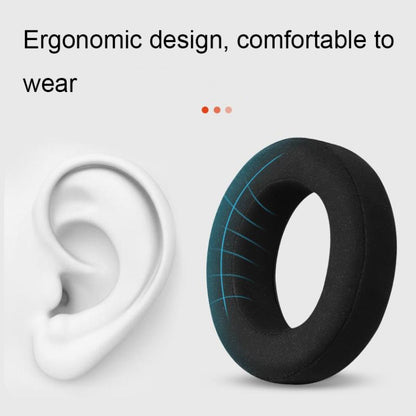 For Focal Clear MG Pro 2pcs Leather Breathable and Comfortable Headset Cover, Color: Lambskin Black by bashfashion