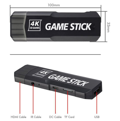 GD10 2.4G Wireless 4K HD TV Game Console PSP Game Box 64G Built-in 30,000 Games by bashfashion