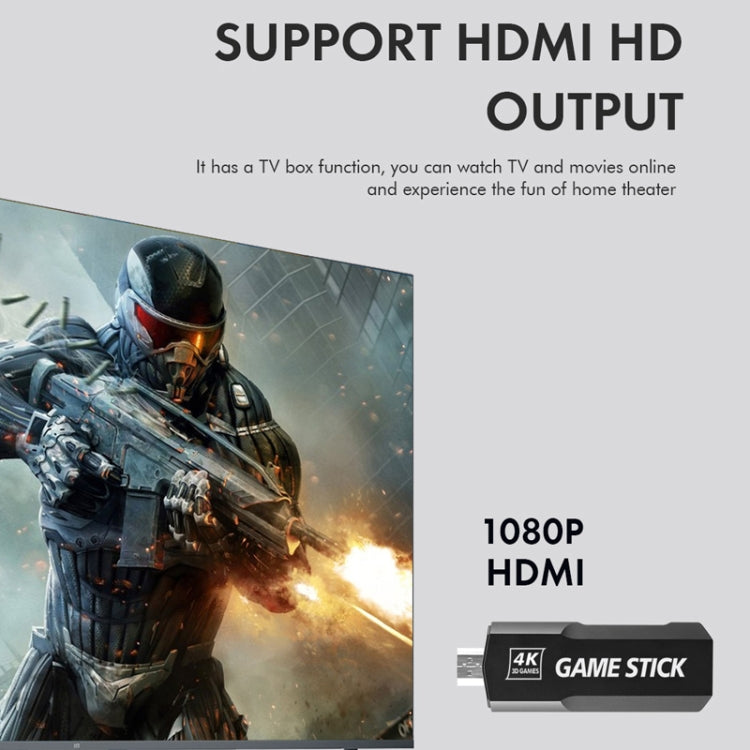 GD10 2.4G Wireless 4K HD TV Game Console PSP Game Box 64G Built-in 30,000 Games by bashfashion