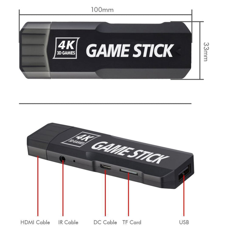 GD10 2.4G Wireless 4K HD TV Game Console PSP Game Box 128G Built-in 40,000 Games by bashfashion