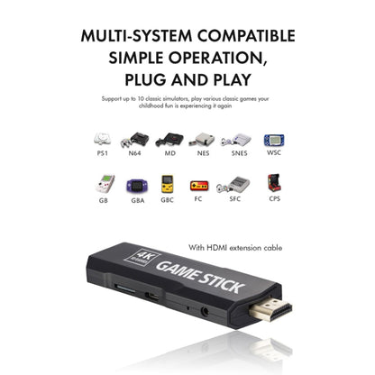 GD10 2.4G Wireless 4K HD TV Game Console PSP Game Box 128G Built-in 40,000 Games by bashfashion