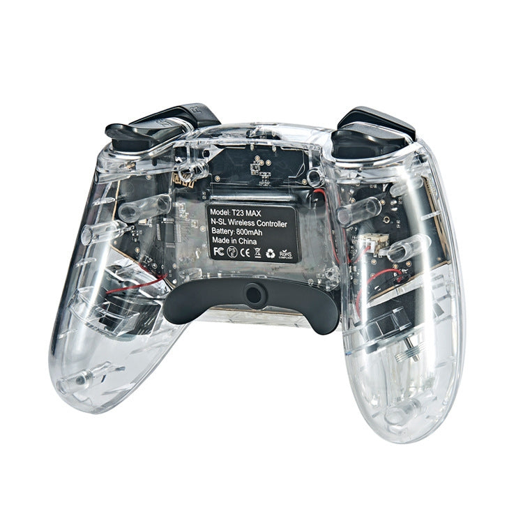 For Switch Pro Wireless Bluetooth Gamepad With LED Light Wake Up Function(Transparent) by bashfashion