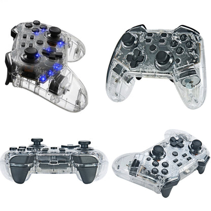 For Switch Pro Wireless Bluetooth Gamepad With LED Light Wake Up Function(Transparent) by bashfashion