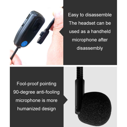 One For Two Outdoor Wireless Microphone Audio Headset Amplifier Loudspeaker(Black) by bashfashion