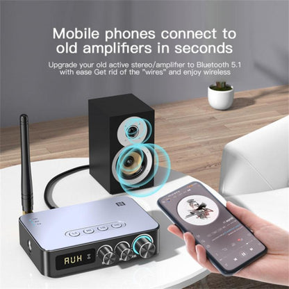 M9 Pro 5.1 Bluetooth Receiver Launcher FM Radio 4 In 1 NFC Audio Adapter by bashfashion