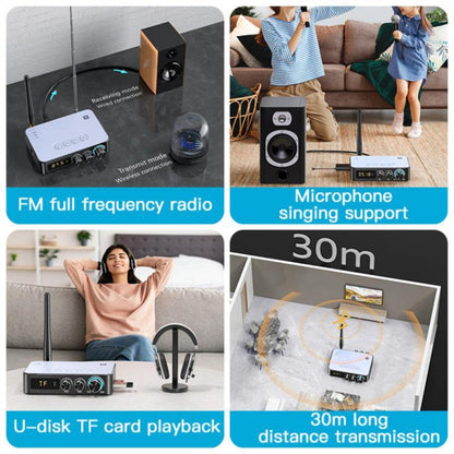 M9 Pro 5.1 Bluetooth Receiver Launcher FM Radio 4 In 1 NFC Audio Adapter by bashfashion