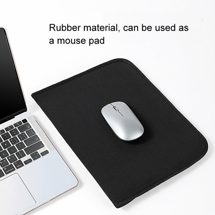 15 Inch Neoprene Laptop Lining Bag Horizontal Section Flap Clutch Bag(Black) by bashfashion