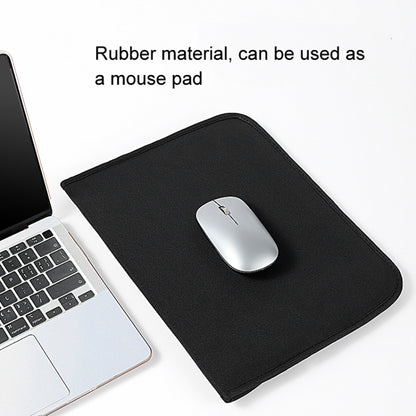 14 Inch Neoprene Laptop Lining Bag Horizontal Section Flap Clutch Bag(Black) by bashfashion