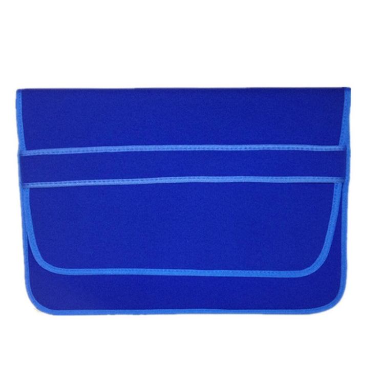 10 Inch Neoprene Laptop Lining Bag Horizontal Section Flap Clutch Bag(Blue) by bashfashion