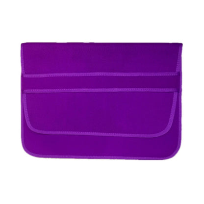 10 Inch Neoprene Laptop Lining Bag Horizontal Section Flap Clutch Bag(Purple) by bashfashion