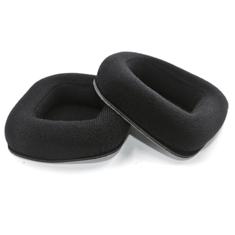 For Logitech Astro A20 2pcs Fleece Memory Foam Headphone Covers Earmuffs(Full Black) by bashfashion