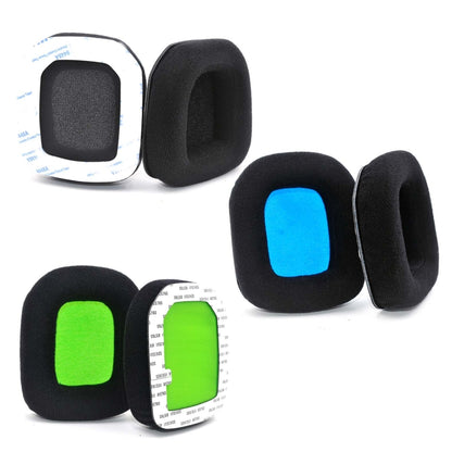 For Logitech Astro A20 2pcs Fleece Memory Foam Headphone Covers Earmuffs(Full Black) by bashfashion