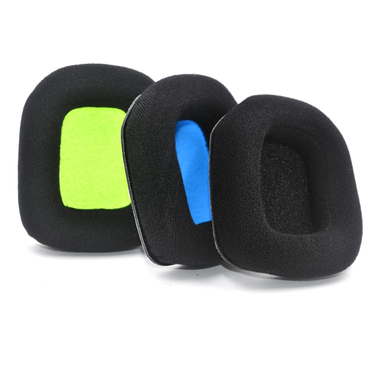For Logitech Astro A20 2pcs Fleece Memory Foam Headphone Covers Earmuffs(Full Black) by bashfashion