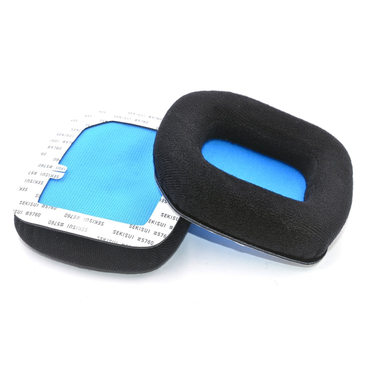 For Logitech Astro A20 2pcs Fleece Memory Foam Headphone Covers Earmuffs(Full Black) by bashfashion