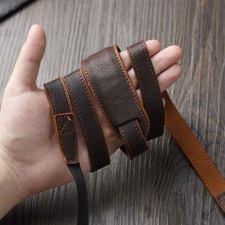 Outdoor Photography Cowhide Leather Camera Shoulder Hanging Neck Winding Strap, Spec: Top-layer (Coffee) by bashfashion
