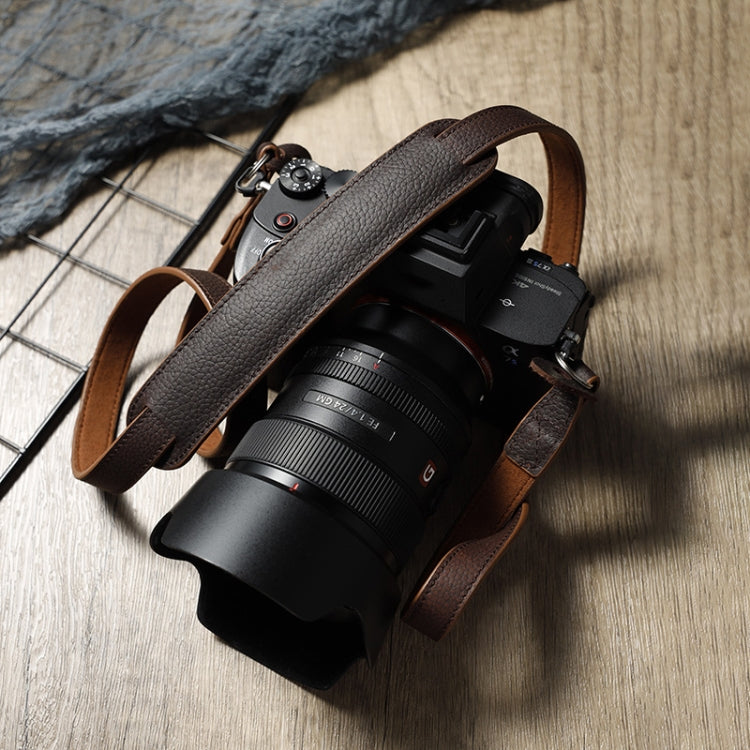 Outdoor Photography Cowhide Leather Camera Shoulder Hanging Neck Winding Strap, Spec: Pure Leather (Black) by bashfashion