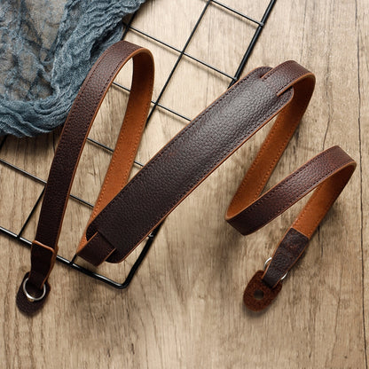 Outdoor Photography Cowhide Leather Camera Shoulder Hanging Neck Winding Strap, Spec: Pure Leather (Deep Coffee) by bashfashion