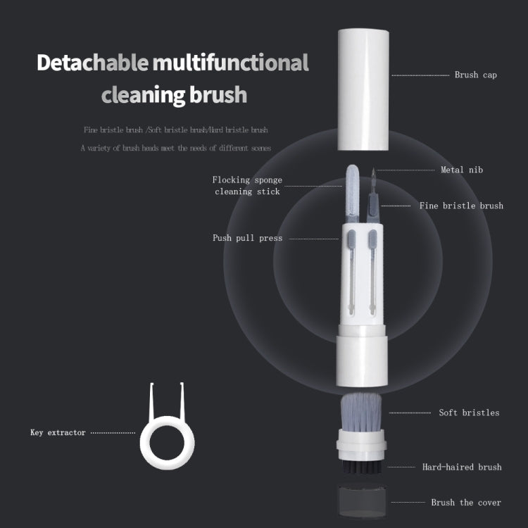SYT-05 6-in-1 Bluetooth Earphone Clean Pen Brush Computer Keyboard Cleaning Tool by bashfashion