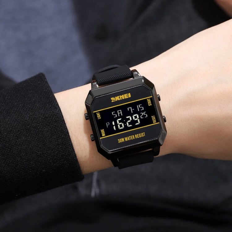 SKMEI 1848 Fashion Multifunctional Student Sports Waterproof Men Watch(Black) by SKMEI