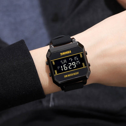 SKMEI 1848 Fashion Multifunctional Student Sports Waterproof Men Watch(Black) by SKMEI